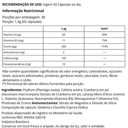 Imagem de Suplemento MoroBlack FNB 60 Cápsulas com Laranja Moro, Cromo, Cafeína e Cranberry  Metabolismo e Energia