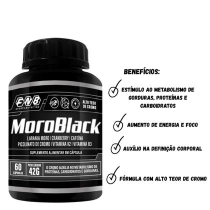 Imagem de Suplemento MoroBlack FNB 60 Cápsulas com Laranja Moro, Cromo, Cafeína e Cranberry  Metabolismo e Energia