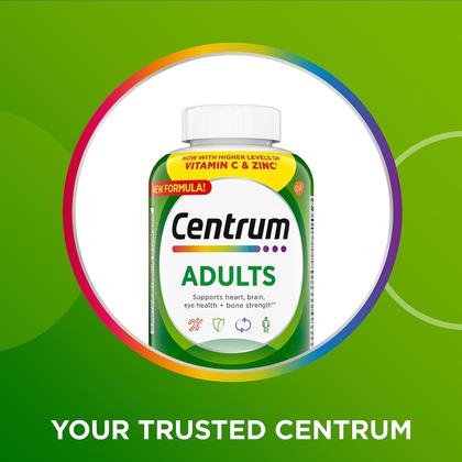 Imagem de Suplemento Multivitamínico Centrum Adultos, 200 Comprimidos, Vitaminas e Minerais, Sem Glúten, Não Transgênico