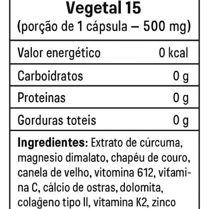 Imagem de Suplemento Natural Vegetal 15 500Mg 15 Cápsulas