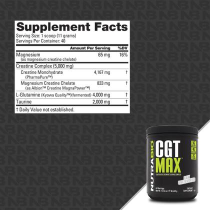 Imagem de Suplemento NutraBio CGT-MAX em pó 40 porções sem sabor