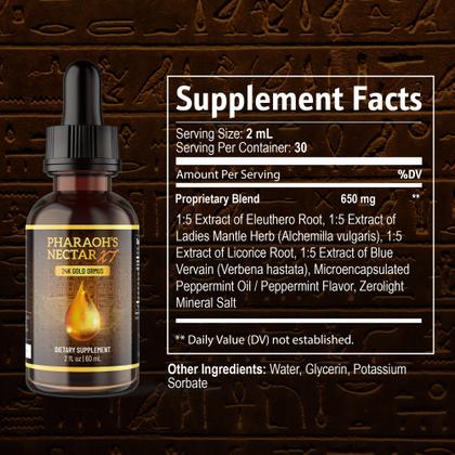 Imagem de Suplemento Nutraville Pharaoh's Nectar XT 24K Monoatomic Gold