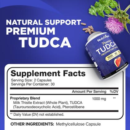 Imagem de Suplemento Nutrivein TUDCA+ Liver Support 1000 mg 60 cápsulas