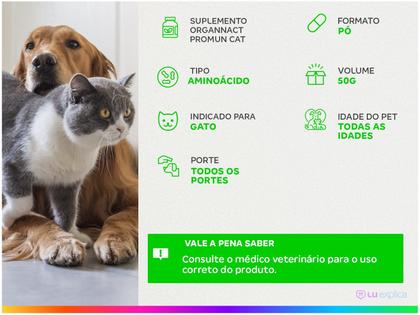 Imagem de Suplemento Promun Cat 50g Organnact Gatos Todas Etapas Vida
