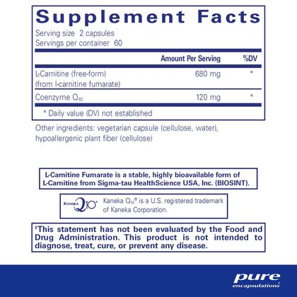 l carnitina fumarato de l-carnitina L-Carnitina Tartrate x60 de HTN L-Carnitine fumarate | Pure Encapsulations