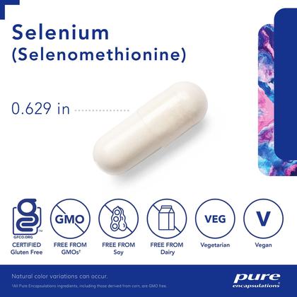 Imagem de Suplemento Pure Encapsulations Selenium 200mcg 60 cápsulas