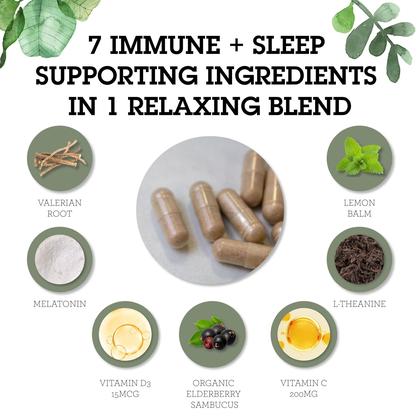 Imagem de suplemento Quantum Health Sleep Immune Support 30 cápsulas