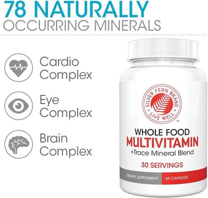 Imagem de Suplemento Silver Fern Whole Food, multivitamínico diário, 60 Vegicaps