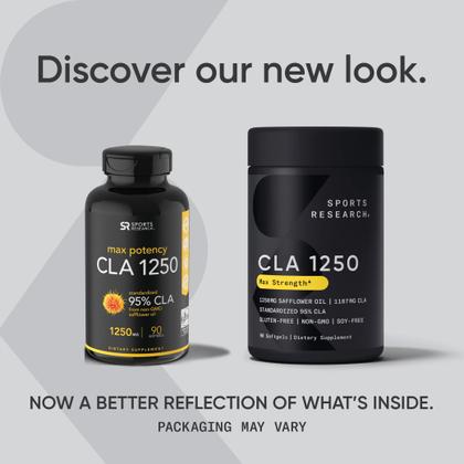Imagem de Suplemento Sports Research CLA 1250mg - 90 Cápsulas de CLA Ativo