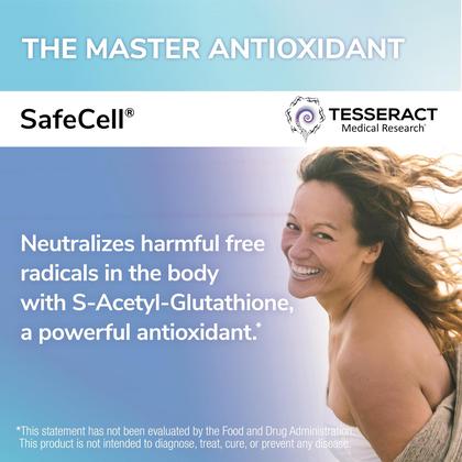 tesseract glutathione SafeCell - 60 Vegetarian Capsules - Medical Research Magazine Luiza | Pra voc