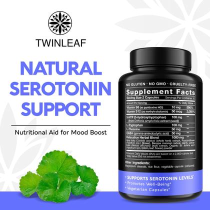 Imagem de Suplemento Twinleaf Natural Serotonin 5HTP e Cortisol Manager