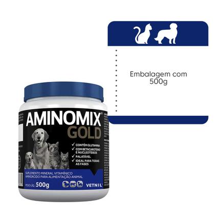 Imagem de Suplemento Vitamínico Aminomix Gold Vetnil 500GRS