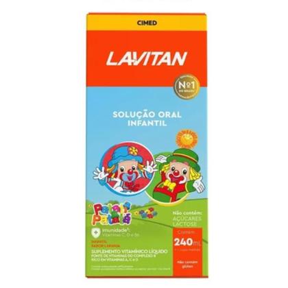 Imagem de Suplemento Vitamínico Lavitan Kids Sabor Laranja Solução Oral 240ml Cimed