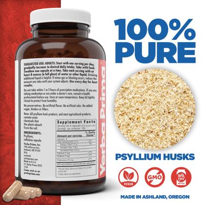 Imagem de Suplemento Yerba Prima Psyllium Husks Veg Caps 400 cápsulas