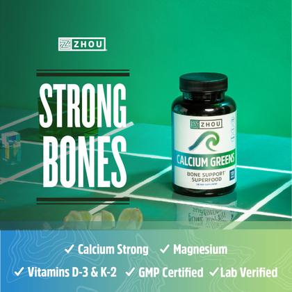 Imagem de Suplemento Zhou Nutrition Calcium Greens 1300mg 120 comprimidos