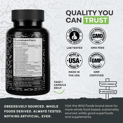 Imagem de Suplementos: alimentos silvestres, prebióticos, probióticos, 20B, CFU, 30 quilates, x2