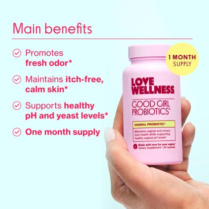 Imagem de Suplementos Love Wellness Good Girl Probiotics + Healthy V
