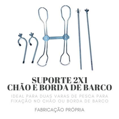 Imagem de Suporte 2 Varas De Pesca 2 Em 1: Borda De Barco E Chão