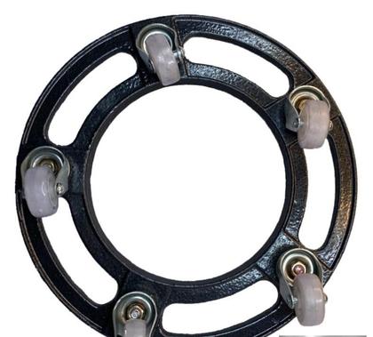 Imagem de Suporte 25cm Para Vaso Em Alumínio Rodas De BPGEL Suporta Ate 150KGS