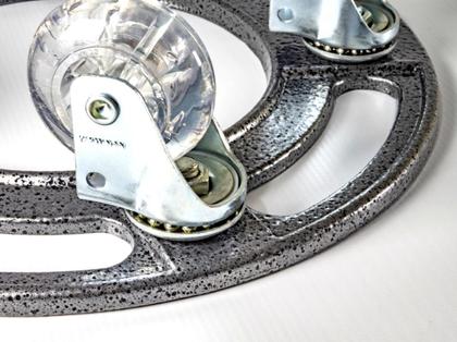 Imagem de Suporte 30Cm Vaso Com Rodas De Gel Anti Risco Suporta 250Kg