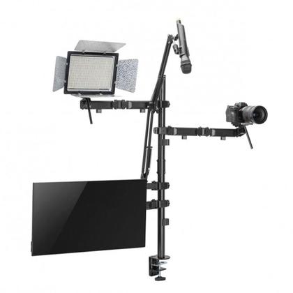 Imagem de Suporte 4 em 1 Estudio Setup Pcyes, para Monitor de 17 a 32, para Fixação de Luzes, Câmeras, Tablet - SE-MDS1041