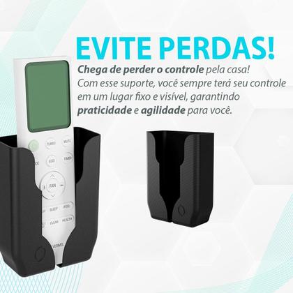 Imagem de Suporte Aberto Porta Controle Remoto 1 Compartimentos - Ar Condicionado TV Universal