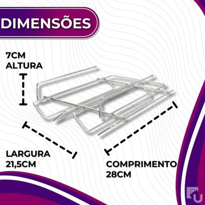 Imagem de Suporte Aço Cromado Para Taças De Vinho Ou Cerveja Encaixe Armário Stolf