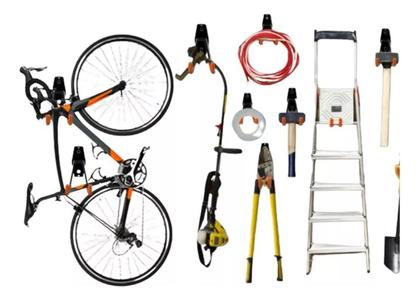 Imagem de Suporte Aço Multiuso 23kg Para Parede Bike Ferramenta Escada Cor Preto