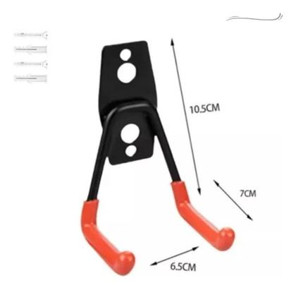 Imagem de Suporte Aço Multiuso 23kg Para Parede Bike Ferramenta Escada Cor Preto