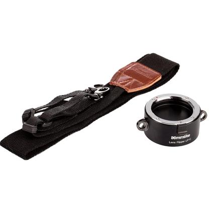 Imagem de Suporte Adaptador Flipper Commlite Lente Sony E-Mount Duplo
