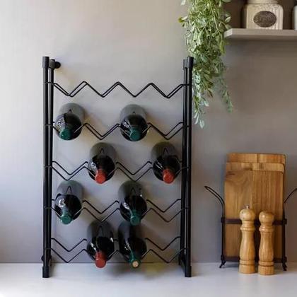 Imagem de Suporte Adega 20 Garrafas Aramado Preto Metaltru