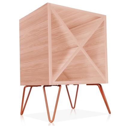 Imagem de Suporte Adega De Vinho Santiago Madeira MDF 12 Garrafas - Cobre Jade