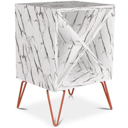 Imagem de Suporte Adega De Vinho Santiago Madeira MDF 12 Garrafas - Cobre Vulcano