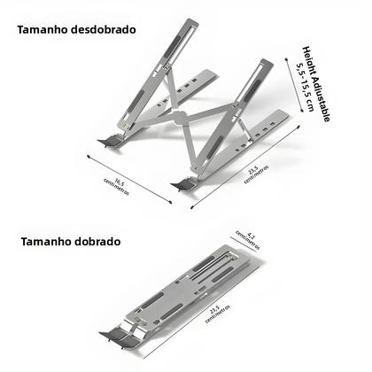 Imagem de Suporte Ajustável De Alumínio Para Laptop, Dobrável E Portátil Para Macbook Air Pro, Notebook,