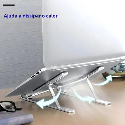 Imagem de Suporte Ajustável De Alumínio Para Laptop, Dobrável E Portátil Para Macbook Air Pro, Notebook,