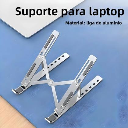 Imagem de Suporte Ajustável De Alumínio Para Laptop, Dobrável E Portátil Para Macbook Air Pro, Notebook,