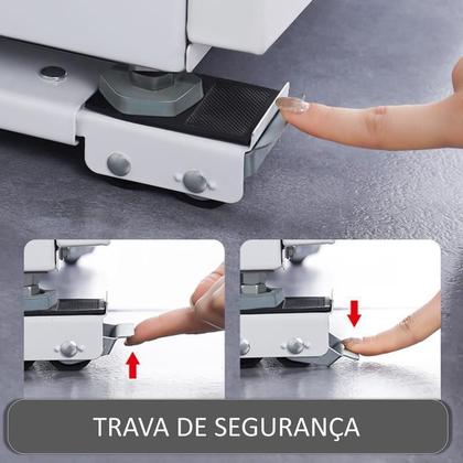 Imagem de Suporte Ajustável Para Geladeira Fogão E Freezer Preto
