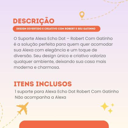 Imagem de Suporte Alexa Echo Dot - Robert Com Gatinho Amazon