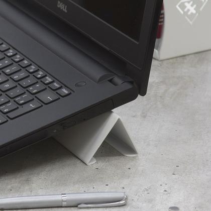 Imagem de Suporte Apoio de Notebook Mesa Compacto em Alumínio  - Branco