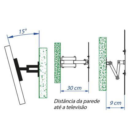 Imagem de Suporte Articulado 4 Movimentos Tv Samsung 50 Polegadas