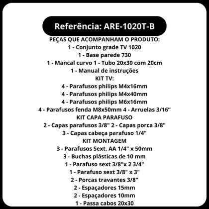 Imagem de Suporte articulado com inclinação para tv monitores de 10 polegada parede bi de parede