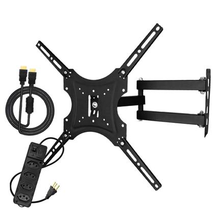 Imagem de Suporte Articulado de Parede 1455”+ Cabo HDMI 1.5m + Filtro de Linha 4 Tomadas Tripolar