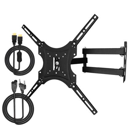 Imagem de Suporte Articulado de Parede 1455” + Cabo HDMI + Cabo Rede RJ45