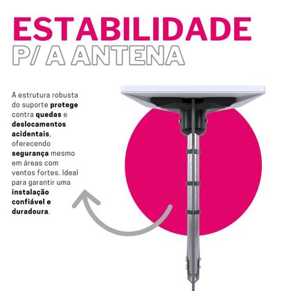 Imagem de Suporte Articulado de Parede Laje Telhado Compatível com Antena Modem e Fonte Starlink 3ª Geração