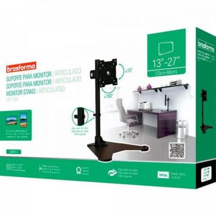 Imagem de Suporte Articulado p/ Monitor LED e LCD 13-27" BM810 BRASFORMA