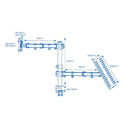 Imagem de Suporte Articulado Para Computador e Monitor 14 A 32 Polegadas Aquario SIM-5000
