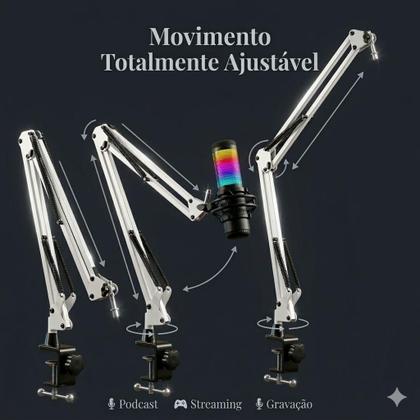 Imagem de Suporte Articulado Para Microfones Hyperx Quad Solocast Preto