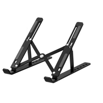 Imagem de Suporte articulado para notebook tablet ergonomico base ajustavel dobravel antiderrapante mesa escritorio preto