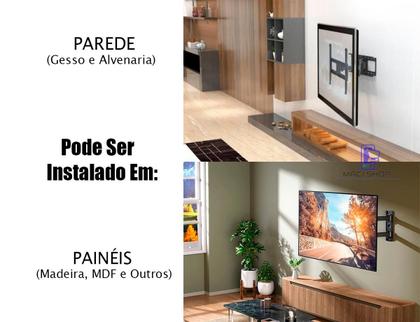 Imagem de Suporte Articulado Para Tv 32 a 70 Lcd Led Plasma Samsung LG Universal de Parede 32 40 42 43 50 55 58 60 65 70 Polegadas