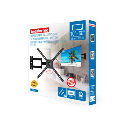 Imagem de Suporte ARTICULADO para TV LED, LCD, Plasma, 3D e Smart TV de 10” a 60” BRA4.0 BRASFORMA